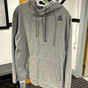 Reebok Sweatshirt. Grey. Mens. Large. Hoodie.